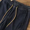 Herrbyxor retro ben jeans v￥r och h￶sten tannin tv￤ttade l￶sa avsmalnande bredbens r￤dis Harlan casual m￤n