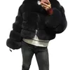 S-5XL faux p￤lsrockar h￶sten vinter fluffig svart minkrock kvinnor eleganta tjocka varma jackor f￶r kvinnors toppar