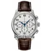 Ny masterkollektion L2 693 4 78 3 Silver Dial Automatic Day Date Mens Titta på sportbrun läderband Sportklockor Cheap285T