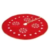 Decorazioni natalizie 98 cm rossa Snowflake Linen albero albero cartone animato Apron