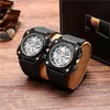 mens watch hollowed Sports machinery out large flywheel watch men's transparent silicone strap glow-in-the-dark square watch