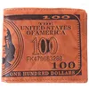 Cüzdan Erkekler 100 ABD Doları Desenli Cüzdan Erkek Deri Po kart tutucu Moda Büyük Kapasiteli Damla