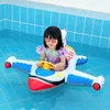 Life Vest Buoy Airplan Form Spädbarnsflötet Pool Simning Ring Uppblåsbar cirkel Baby Seat With Steering Wheel Summer Beach Party Pool Toys T221214