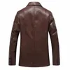 Winter Classical Motorcycle Business Soft Real sheep Leather Jackets Men Leather Jacket Thick Moto Coats Masculino Plus Size 4XL