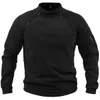 Herrtaktiska utomhusjacka jaktkl￤der varma blixtl￥s fleece pullover m￤n vindt￤t h￶st vinterrock termiska underkl￤der