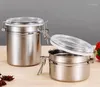 Storage Bottles Stainless Steel Airtight Sealed Canister Coffee Flour Sugar Tea Container Holder For Food Box