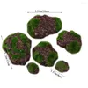 Dekorativa blommor 6 st/packar naturgr￶n skum Moss Stone Home Garden Decoration Micro Landscape Creative Diy Miniature Artificial Plant