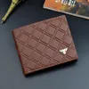 Wallets Men Solid PU Leather Purses Men's Business Money Bag Portable Coin Card Holders Luxury Short Slim Purse Drop