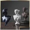Craft Araçları Avrupa Reçine David Venus Head heykel Ev Oturma Odası Tanrıçası Scpture Figürinler Dekorasyon Ofisi Masaüstü Mücadele CR DHH5A