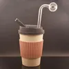 Кальяны мини -стеклянная масляная горелка Бонг загадочная кофейная чашка вода -бенги Портативный акриловый акриловый утилизатор ашкэттер бонг масля