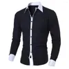 Chemises décontractées pour hommes Chemise Slim à manches longues Drop Business Blouse Top Personnalité Camisa Hommes Travail Mode Vie Quotidienne Pers