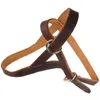 Colliers pour chiens 1 "de large harnais en cuir véritable marron pour l'entraînement à la marche chiens de taille moyenne Pitbull Boxer berger allemand 30-36"