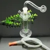 R￶kande r￶r grossist Small Glass Hosah Pipe Double Core Glass Filter