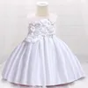 Girl Dresses Elegant Christening Kids First 1 Year Birthday Dress Toddler Flower Christmas Lace Bow Baptism Princess Party Gown