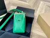 새로운 디자이너 가방 휴대 전화 패키지 고급 숄더백 삼각형 로고 미니 플랩 지갑 세련되고 다목적 19x11cm 캐주얼 스타일