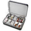 Special for Travel Sport Protect 10 شبكات شبكات PU الجلدية Wristwatch Box Casezipper Travel Watch Jewelry Bag Box 2992