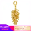 Charms ZHUKOU Plant Pine Ball Pendant High Quality For Women Handmade Necklace Jewelry Accessories Wholesale Supplies VD113