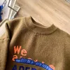 Мужские свитера Aderrror Свитер Свитер Печок Партнер вышита толстые свободные пуловер