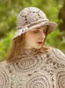 Boinas X023 Sombreros tejidos tejidos a mano Hates adultas para adultos Girls Fisherman Hat All-Match Sunbonnet Bucket