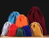 5x7cm Velvet Jewelry Pouches Bags With Drawstring Advent Calendar Party Favor Treat Bag for Christmas Jewelry Bracelets Watches Storage