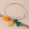 Bangle Dinosaur Pendant Bracelets&Bangle Women DIY Jewelry Baby Decorations Birthday Party Kids Gifts Jungle Supplies