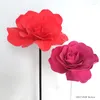 Decorative Flowers PE Large Artificial Rose Wedding Flower Wall Decoration Window Background Layout