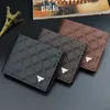 Wallets Men Solid PU Leather Purses Men's Business Money Bag Portable Coin Card Holders Luxury Short Slim Purse Drop