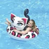 Life Vest Buoy Painted Cat Giant Inflatable Pool Float Tube Raft Swimming Ring Pool Toys Water Bed Circle Boia Piscina For Adults Children T221214