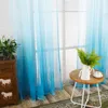 Cortina de tul de Color degradado a la moda, cortinas para cocina, sala de estar, decoraciones para ventanas, divisor de dormitorio, gasa transparente #249885