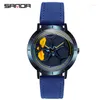 손목 시계 Sanda Luxury Sport Men Quartz Watch 360 스핀 다이얼 군사 시계 방수 수 방수의 남성 시계 replogio masculino