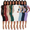2023 yeni bahar bayan gündelik elbise tasarımcısı ince seksi örgü kol 3d çiçek patchwork gövdeli parti elbiseler