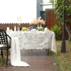 طاولة القطن القطن بياضات مائدة مائدة مستطيلة الغطاء المقاوم للماء حماية المنزل زخرفة الفناء