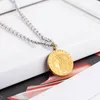 Chains Coin Necklaces Gold Color Punk Male Stainless Steel Chain Necklace For Men Jewelry Gift