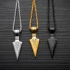 Collier pendentif tête de lance de personnalité pour hommes, chaîne en acier inoxydable, bijoux d'amour