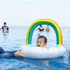 Life Vest Buoy Rooxin Rainbow Baby Swimming Ring Spädbarn Float Pool Swimming Circle Uppblåsbar Baby Floating Seat Summer Beach Party Pool Toys T221214