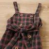 Ensembles de vêtements enfant en bas âge chemises ceinture Cami robe filles tenues 2022 printemps automne bébé enfants décontracté blanc merde Plaid enfants