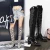 Boots 2020 New High Quality Over The Knee Woman Long Boot Snake Print Women winter footwear sexy Winter Patent Leather botas 39 220901