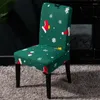 كرسي يغطي تغطية دنة مرنة وقائية قابلة للإزالة لتناول الطعام حفل زفاف في مأدبة غرفة المعيشة المنزل ديكور عيد الميلاد