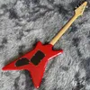 LvyBest Electric Guitar Irregular Red Red Special Body in Red Color Aceite Bass personalizado Amp Peda