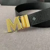 105-125 cm M Cinturón de diseño de lujo G Buckle Fashion Fashion Cinturones de cuero genuino para hombres Carta doble Big Gold Classical