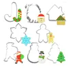 Formy do pieczenia 8pcs świąteczne futry do ciastek formy piernikowe klauze santa head biscuit formy