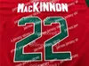 تلبس هوكي الكلية Thr Halifax Mooseheads 2012 Pres 22 Nathan Mackinnon 27 Jonathan Drouin Hockey Jersey Home Red Stitched S Jerseys Proseys