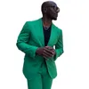 Nowe Spring Green Men Tuxedos 2 sztuki Designer Made Made Mens Wedding Suits for Business Formal Earl