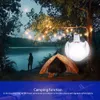 Portabel camping Lykta L￤tt solenergi utomhus t￤lt Emergency Lampan kraftfull ficklampa