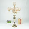 Decorazione per feste 75 cm di altezza Candelabri in metallo a 5 bracci in acrilico con pendenti in cristallo Decorazione centrotavola portacandele per matrimoni