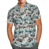 Mäns casual skjortor stjärnhimmel alternativ 3d tryck sommar andningsbar hawaii kort ärm skjorta män strand 5xl stor streetwear harajuku ropa