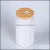 マグカップ12オンス/16オンスの昇華コーラは、竹のふた幅のゆるい霜のガラス瓶をタンブラーにタンブラーすることができます。