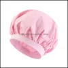 Beanie/Skull Caps Solid Color Waterproof Elastic Bath Hat For Women Girl Head Er Bonnet Hair Care Fashion Accessories Headwear Drop Dhyvi