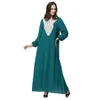 Ropa étnica 2022 Abaya Dubai Vestido musulmán Mujeres Moda Largo Maxi Doble Capa Vestido suelto Islam