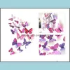 Duvar Çıkartmaları 3D Simation Butterfly Buzdolabı Mıknatısları Ev Hayvan Pvc Çocuk Odaları Düğün Broş Saç Aksesuarları Süsleme 1 6DJ M2 DROOM OTQG0
